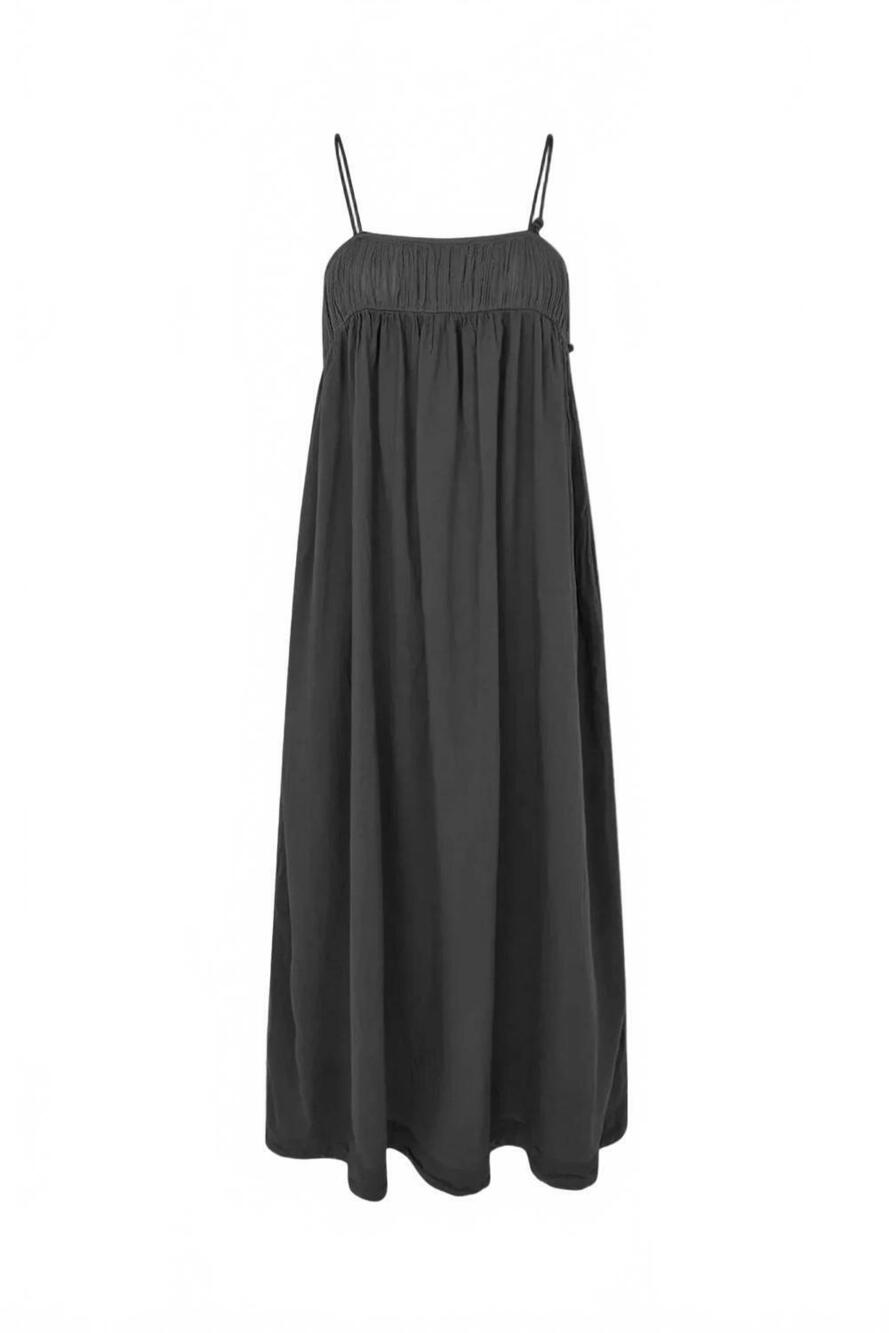 NEW RABENS SALONER women's cotton angel string maxi dress in black